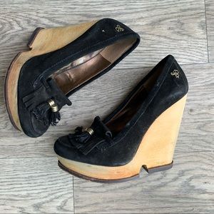 Sam Edelman black platform heels